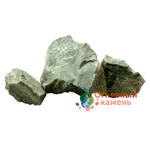 Камень для бани Жадеит колотый фракция 70-150 мм. (10 кг.) 