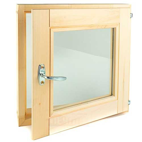 Окно форточка для парной липа стеклопакет 40*40 см