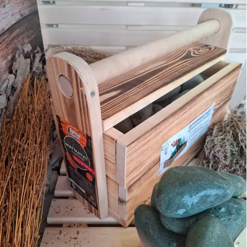 Камень для бани Магматит шлифованный фракция 70-150 мм. (10 кг.) 